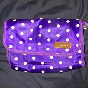Jimeale Purple Polka Dot Clutch with Coin Purse